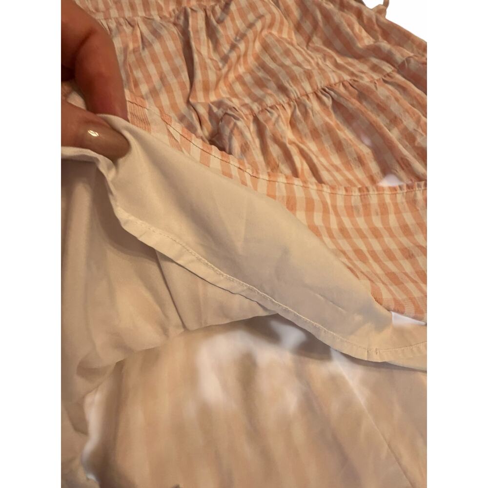Calista Pink and White Gingham Dress - Size M - Picture 11 of 14